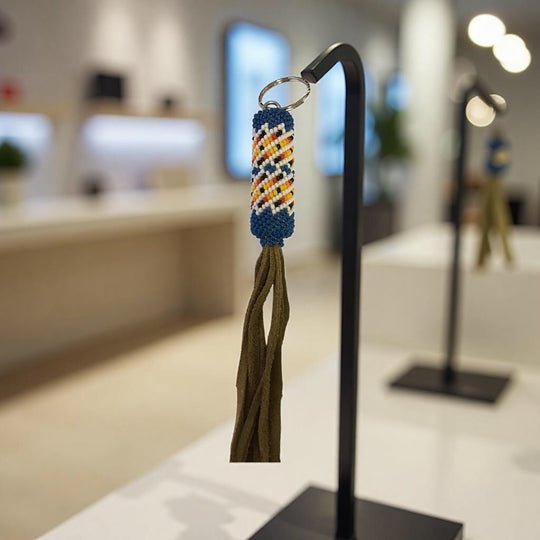 OLDTRIBES™ Blue Handcrafted Beaded Keychain
