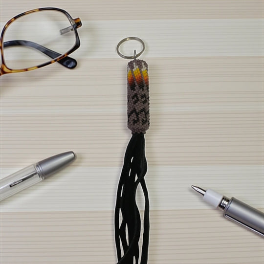 OLDTRIBES™ dark purple Beaded Keychain