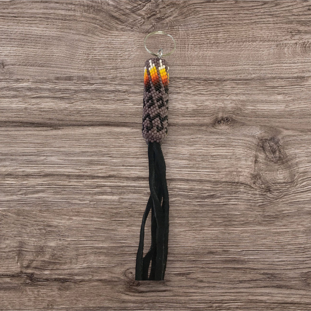 OLDTRIBES™ dark purple Beaded Keychain