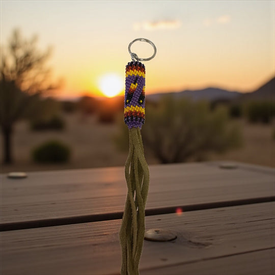 OLDTRIBES™ light purple Handcrafted Beaded Keychains