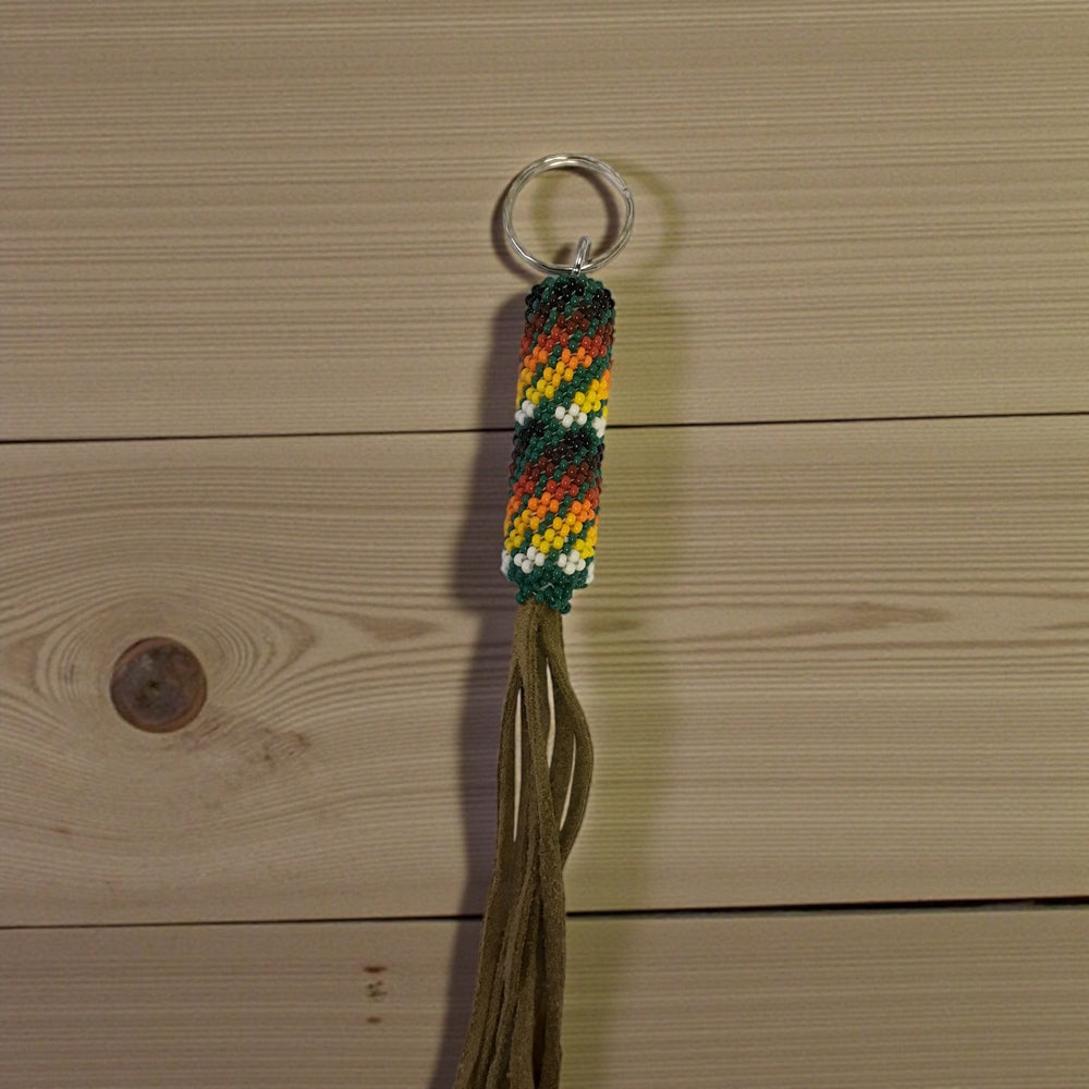 OLDTRIBES™  dark green Beaded Keychain