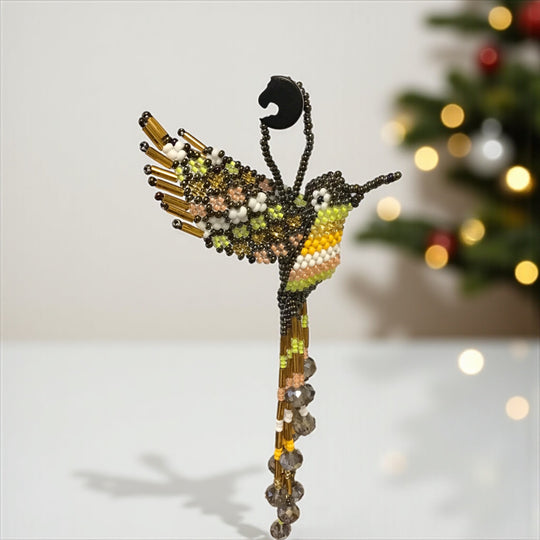 Colibri perlé vert fluo