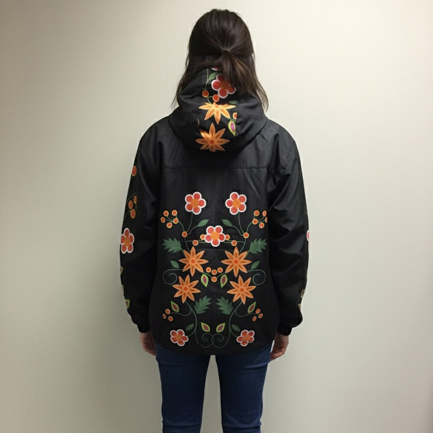 OLDTRIBES™ Black Spring Blossom Windbreaker