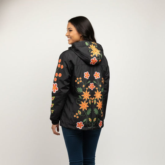 OLDTRIBES™ Black Spring Blossom Windbreaker