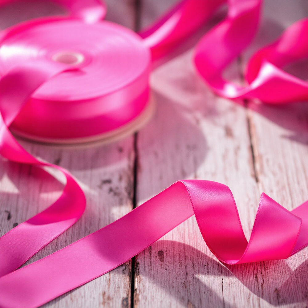 Satin Ribbon Double Face- Pink- 3.8 cm Wide
