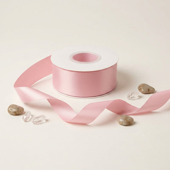 Satin Ribbon Double Face- Pink- 3.8 cm Wide