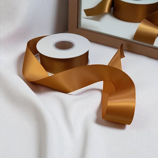 Satin Ribbon Double Face- Orange- 3.8 cm Wide