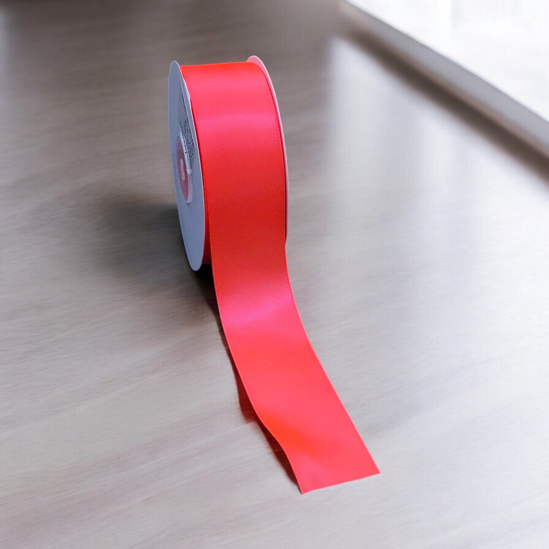Satin Ribbon Double Face- Orange- 3.8 cm Wide