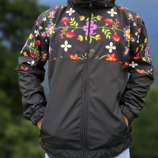 OLDTRIBES™ Midnight Bloom Windbreaker