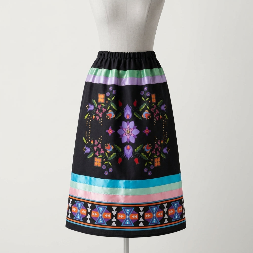 Sacred Bloom Ribbon Skirt