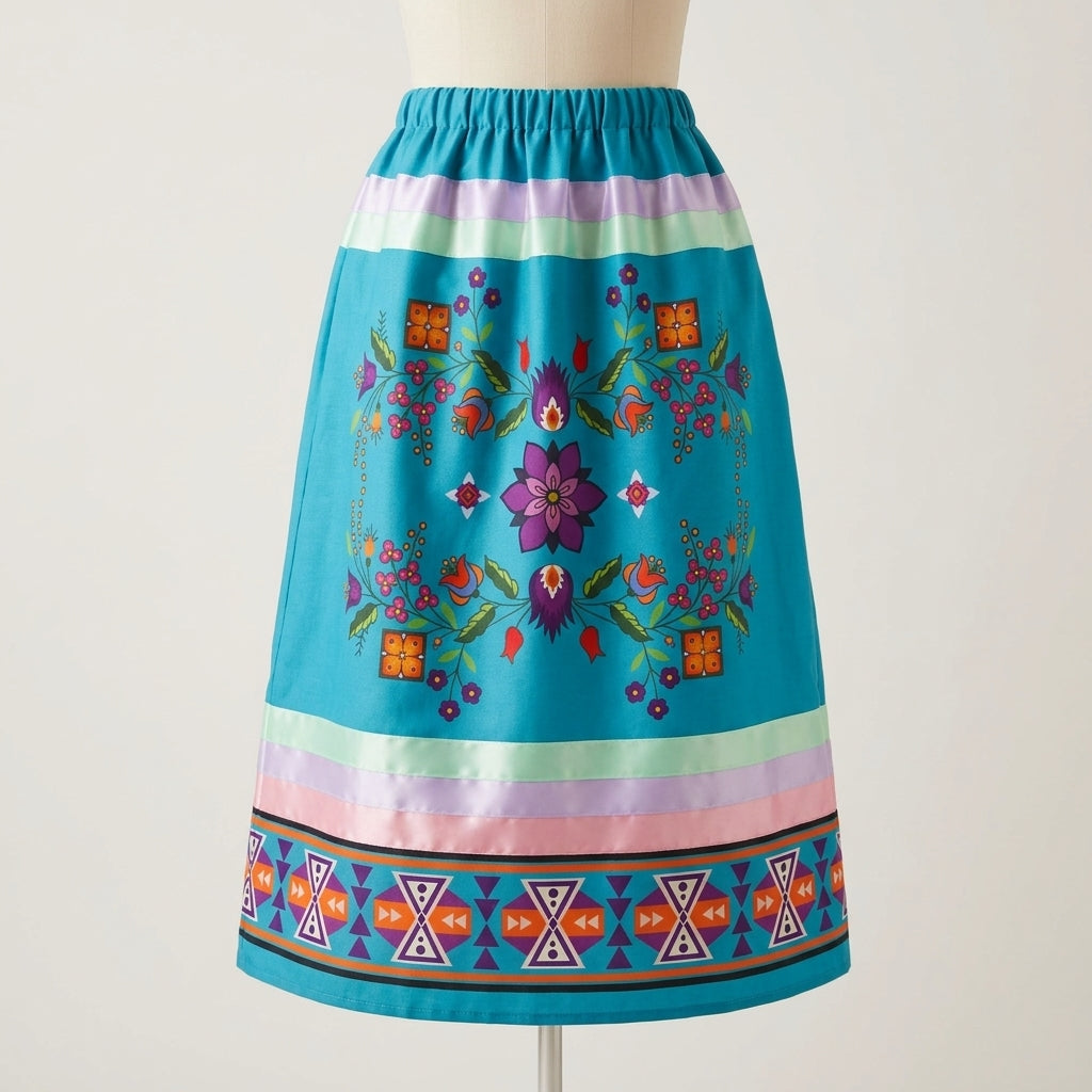 Sacred Bloom Ribbon Skirt