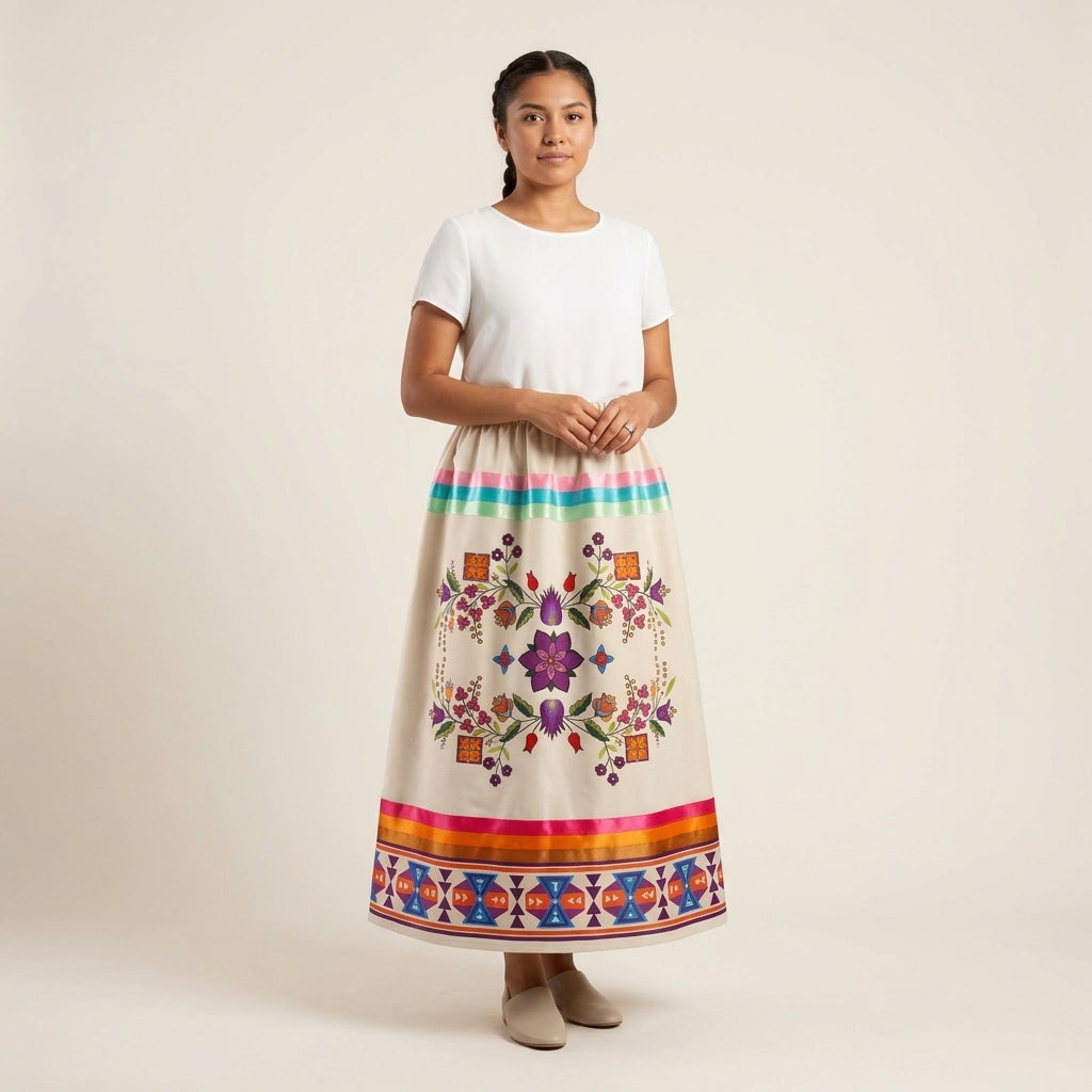 Sacred Bloom Ribbon Skirt