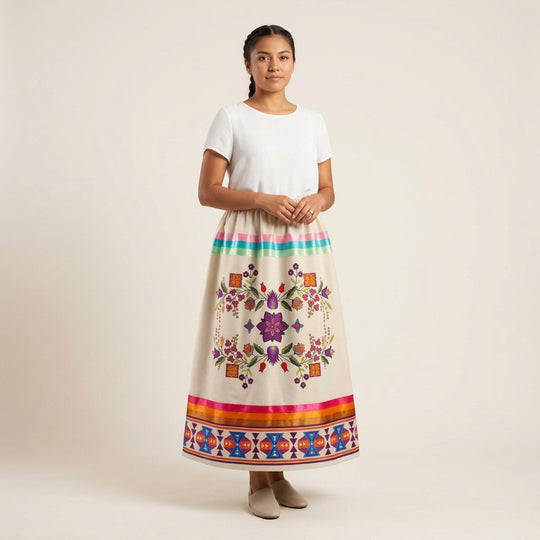 Sacred Bloom Ribbon Skirt