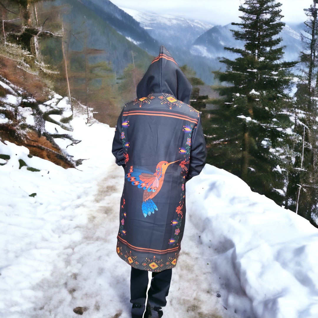 OLDTRIBES™ Hummingbird - black- Long Coat