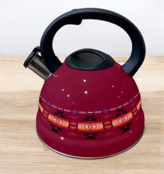 Bouilloire à thé en acier inoxydable rouge 3L