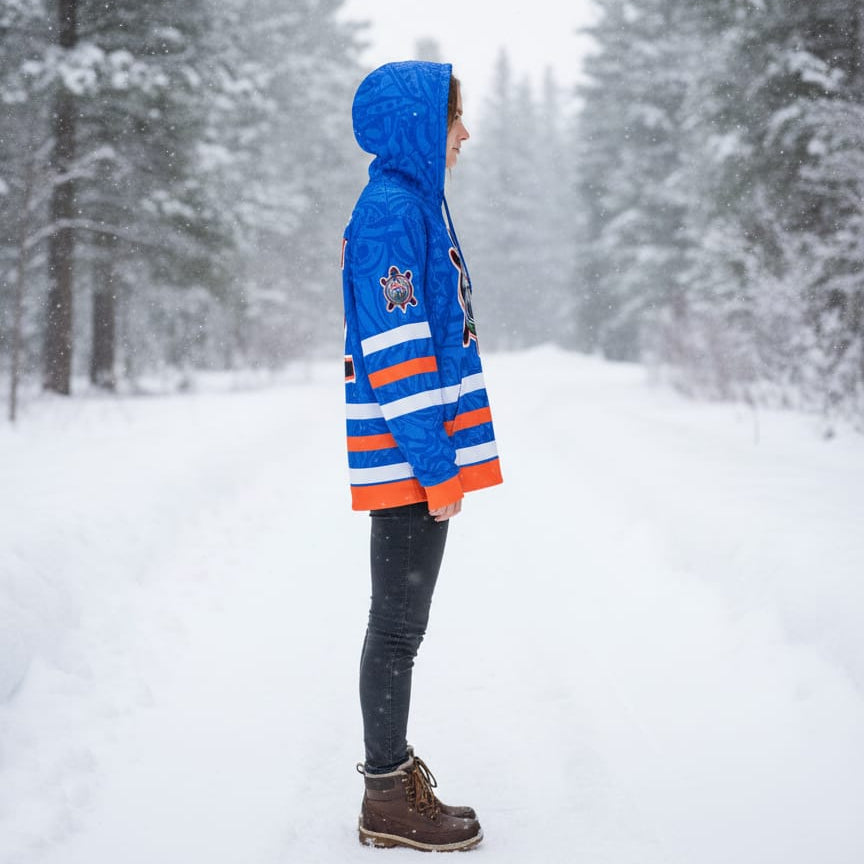 Sweat à capuche bleu Skyline OLDTRIBES™