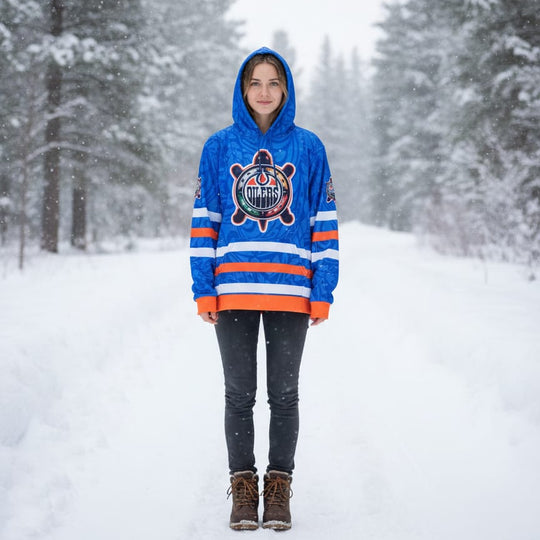 Sweat à capuche bleu Skyline OLDTRIBES™