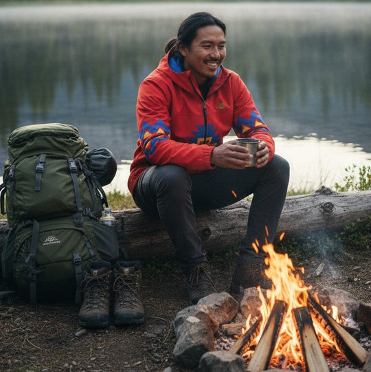 Red Horizon Windbreaker