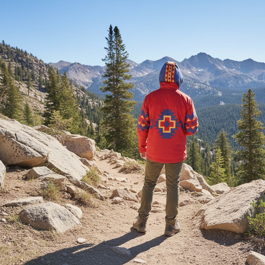 Red Horizon Windbreaker