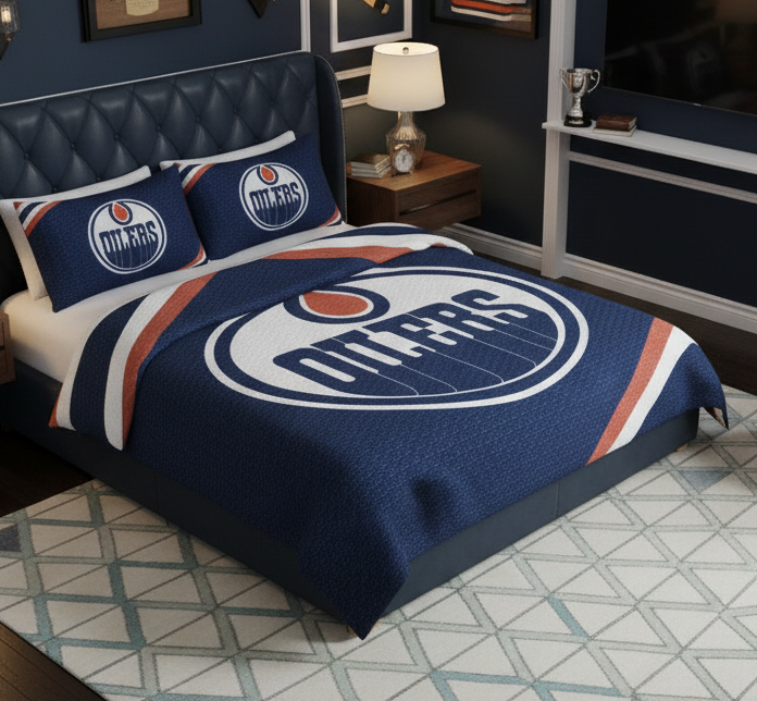 Oilers 3 Piece Quilt Set