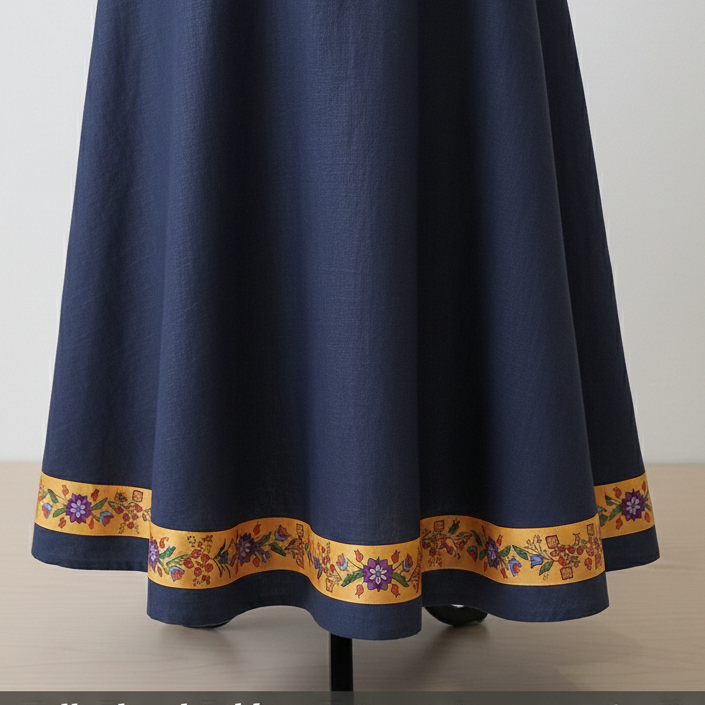 Orange Double Face Floral Ribbon Roll