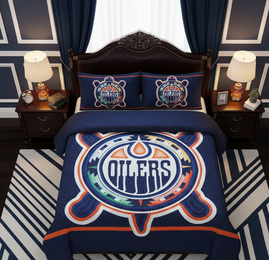 Ensemble de courtepointe 3 pièces Oilers