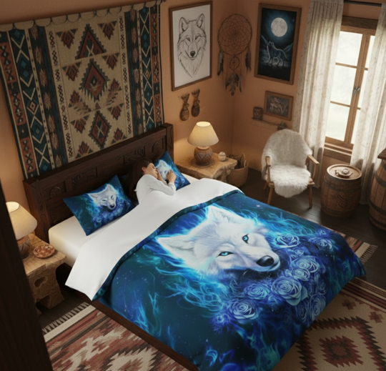 Mystic Wolf Quilt  Set
