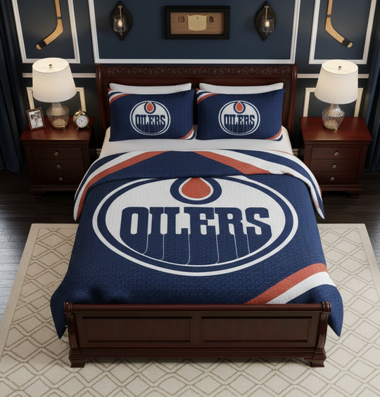 Oilers 3 Piece Quilt Set