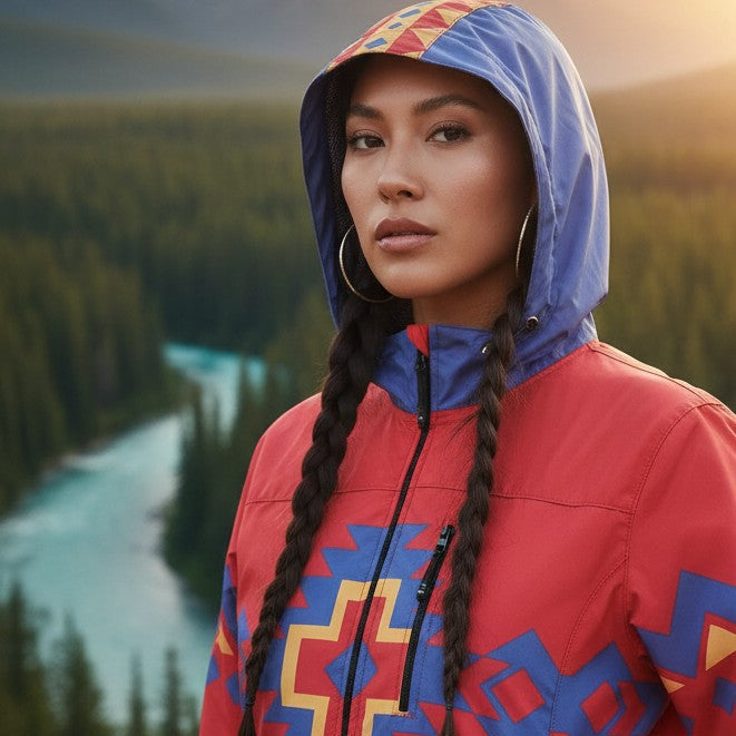 Red Horizon Windbreaker