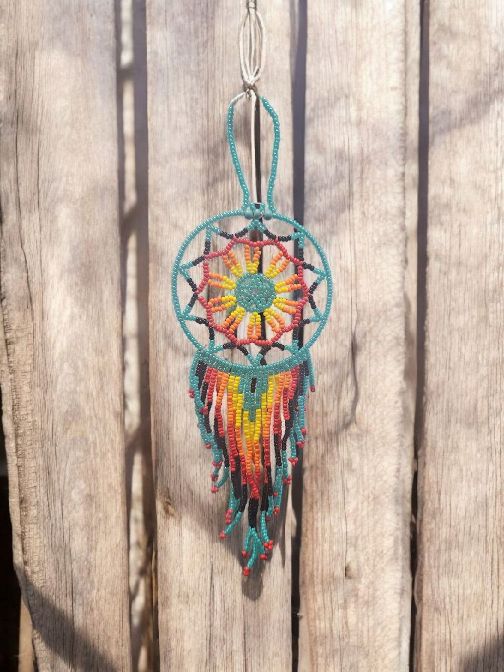 Turquoise  ,Celestial Beaded Handmade Dreamcatcher