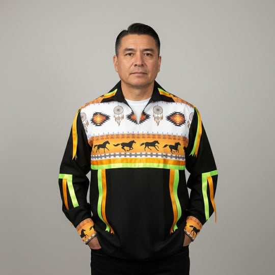 Orange and Green Ribbon Shirt