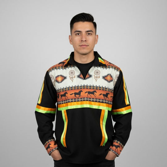 Orange and Green Ribbon Shirt