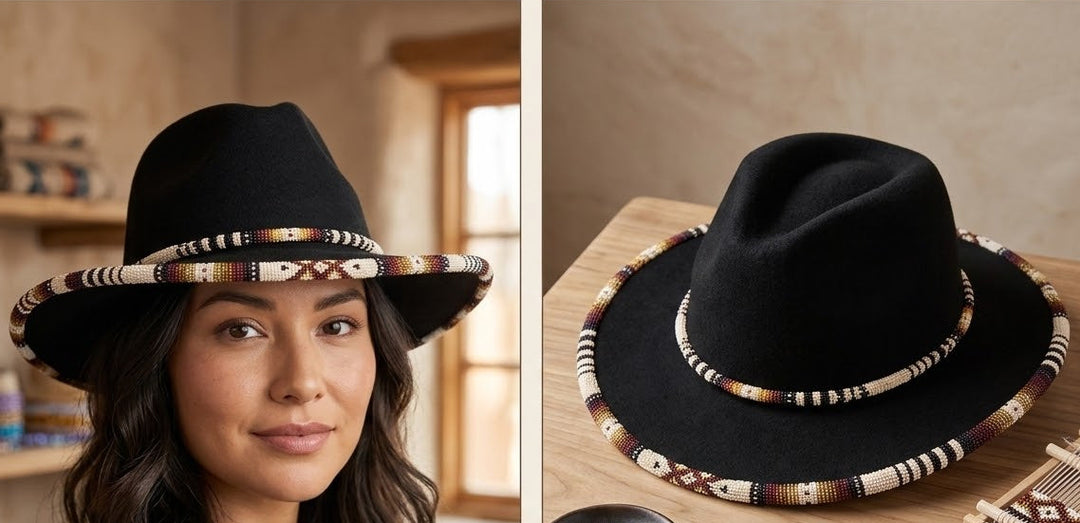 Size-61 Handmade Beaded Hat