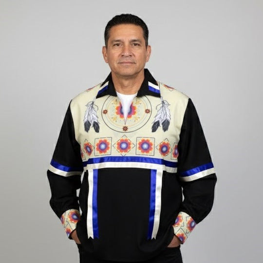 White and Blue Ribbon Shirt